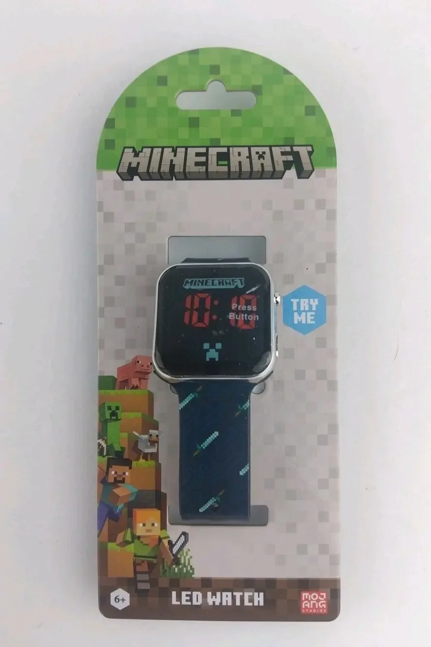 Minecraft LED Kids' Digital Watch New